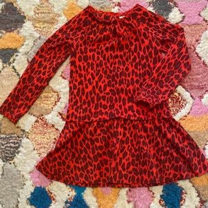 Kate Spade adorable red girls leopard dress